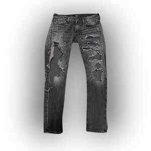 Agolde (revolve) Chloe Low Rise slim Liverpool black distressed size 27 jeans